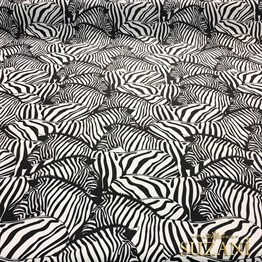 Zebra Sürüsü Desenli Kumaş